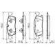 Set placute frana fata BOSCH pentru MERCEDES GL GLE GLS M DODGE DURANGO JEEP GRAND CHEROKEE IV 2.2D-6.4 dimensiuni 64.1x193.3x21.2 mm