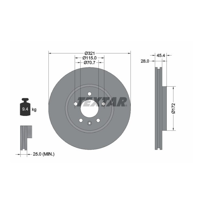 Disc frana TEXTAR