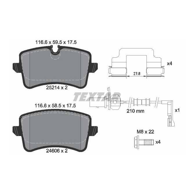 Set placute frana,frana disc TEXTAR