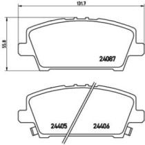 Set placute frana,frana disc BREMBO