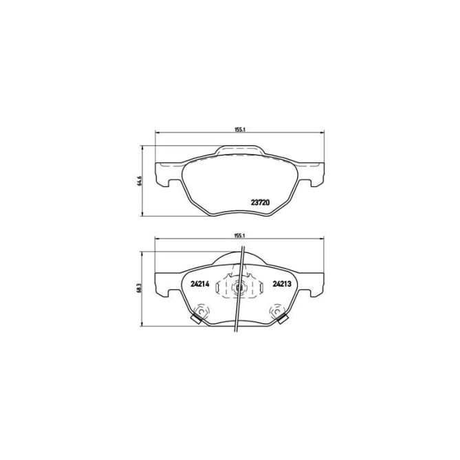 Set placute frana,frana disc BREMBO