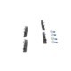 Set placute frana spate BOSCH pentru FIAT 500L, OPEL ADAM, CORSA E, dimensiuni 47.8 mm x 95.6 mm x 16.9 mm