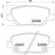 Set placute frana disc spate BREMBO cu accesorii suruburi etrier FIAT TIPO 1.0-1.6D inaltime 42mm latime 100mm grosime 17mm