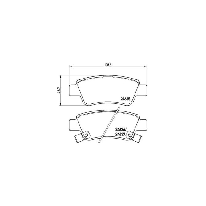 Set placute frana,frana disc BREMBO