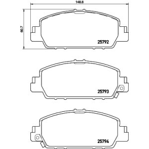 Set placute frana,frana disc BREMBO