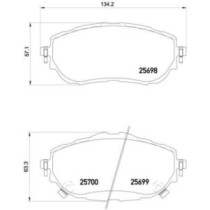 Set placute frana,frana disc BREMBO