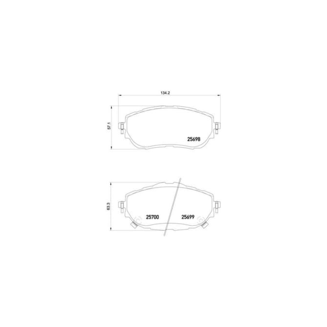 Set placute frana,frana disc BREMBO