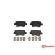 Set placute frana disc BREMBO Toyota Avensis 1.6-2.2D 11.08-10.18 spate 50mm înălțime 109mm lățime 17mm grosime Bosch