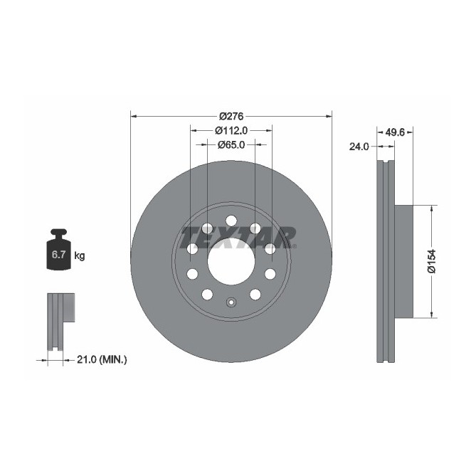 Disc frana TEXTAR