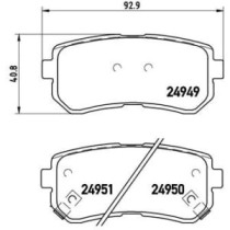 Set placute frana,frana disc BREMBO