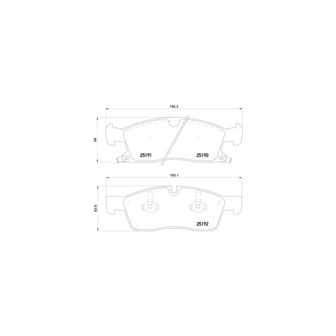 Set placute frana,frana disc BREMBO