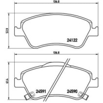 Set placute frana,frana disc BREMBO