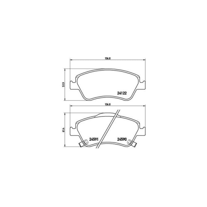 Set placute frana,frana disc BREMBO