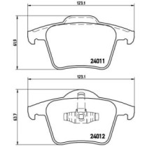 Set placute frana,frana disc BREMBO