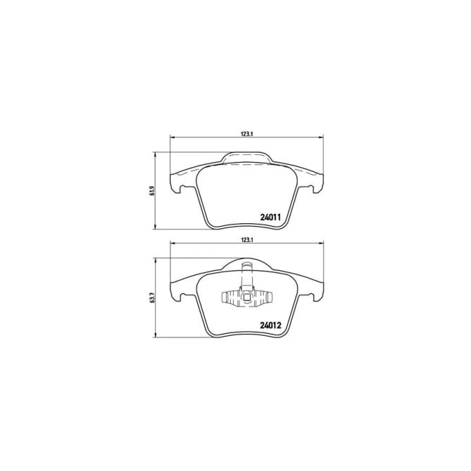 Set placute frana,frana disc BREMBO