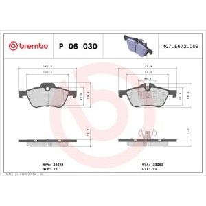 Set placute frana,frana disc BREMBO