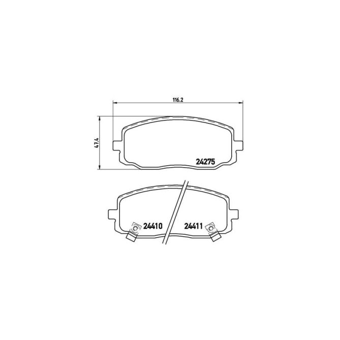 Set placute frana,frana disc BREMBO