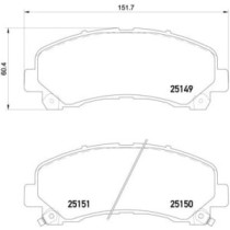 Set placute frana,frana disc BREMBO