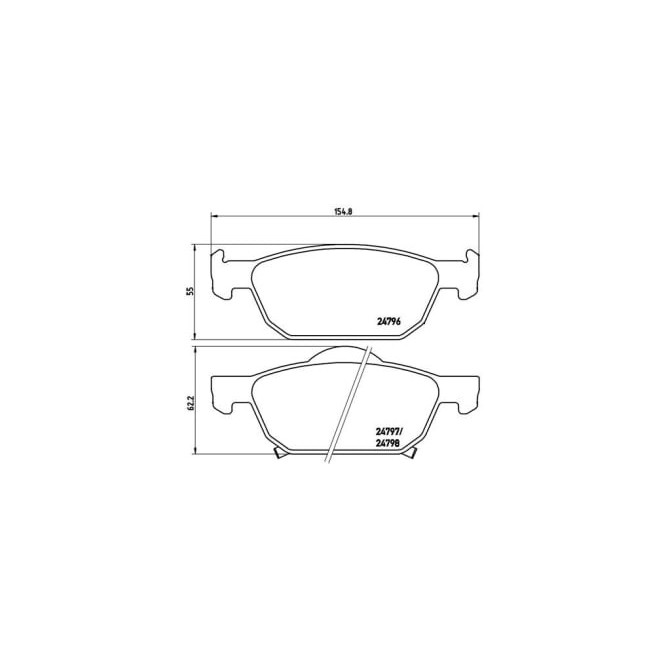 Set placute frana,frana disc BREMBO