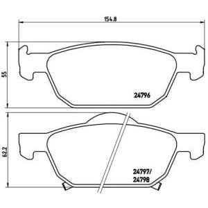 Set placute frana,frana disc BREMBO