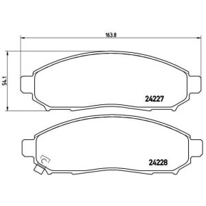 Set placute frana,frana disc BREMBO