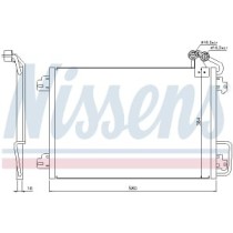 Condensator, climatizare NISSENS