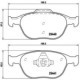 Set placute frana disc BREMBO Ford Focus I Tourneo Transit Connect fata 63mm 67mm 157mm grosime 18mm fara accesorii cu clema piston