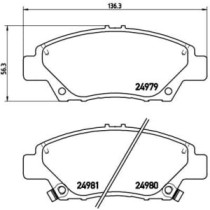 Set placute frana,frana disc BREMBO