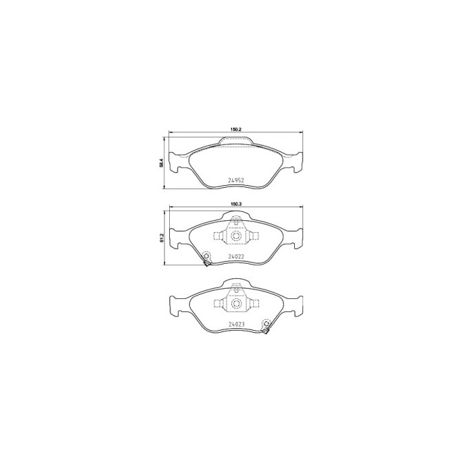 Set placute frana,frana disc BREMBO