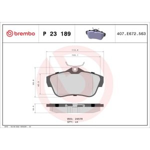 Set placute frana,frana disc BREMBO