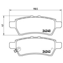 Set placute frana,frana disc BREMBO