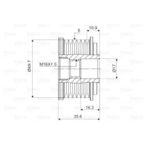 Fulie, alternator VALEO