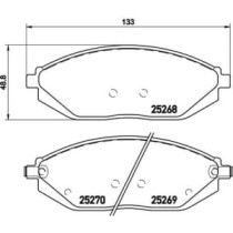 Set placute frana,frana disc BREMBO