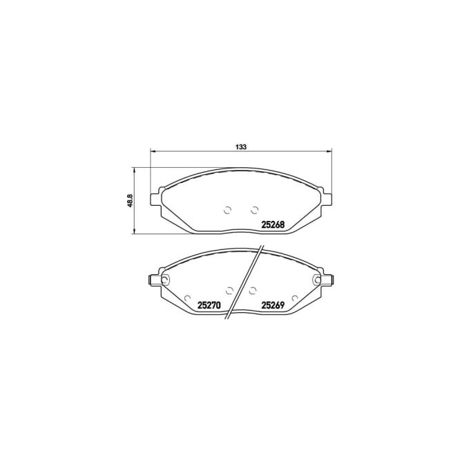 Set placute frana,frana disc BREMBO