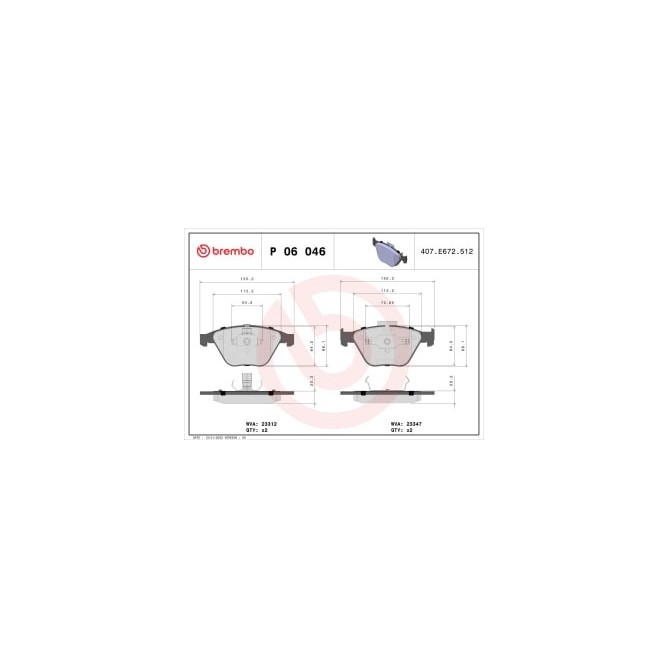 Set placute frana,frana disc BREMBO