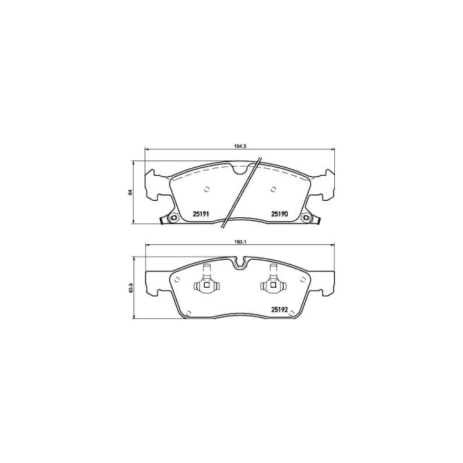 Set placute frana,frana disc BREMBO