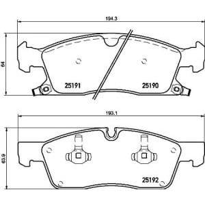 Set placute frana,frana disc BREMBO