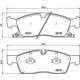 Set Placute Frana Fata BREMBO DODGE DURANGO JEEP GRAND CHEROKEE IV 3.0D-6.4 11.10 Inaltime 64mm Latime 194mm Grosime 21mm