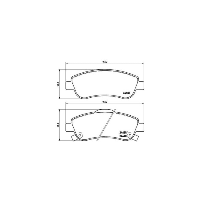 Set placute frana,frana disc BREMBO