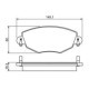 Set placute frana fata BOSCH pentru FORD MONDEO III, JAGUAR X-TYPE I, dimensiuni 60.5 mm x 149.1 mm, grosime 18.3 mm