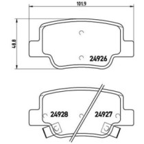 Set placute frana,frana disc BREMBO