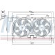 Ventilator radiator Dreapta cu carcasa NISSENS pentru CITROEN BERLINGO, XSARA, PEUGEOT 406, 340 mm, 12 V, 210 W