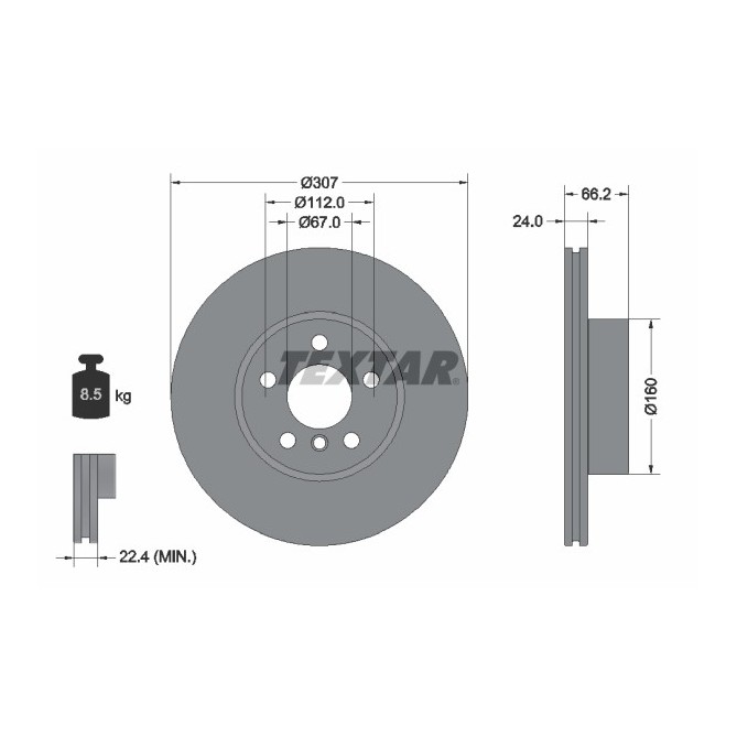 Disc frana TEXTAR