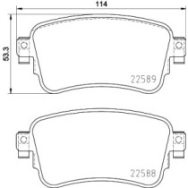 Set placute frana,frana disc BREMBO