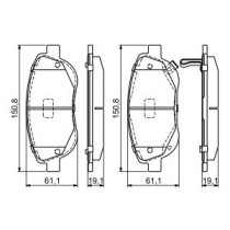 Set placute frana,frana disc BOSCH