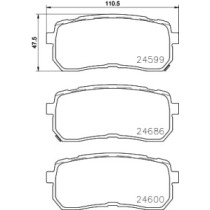 Set placute frana,frana disc BREMBO