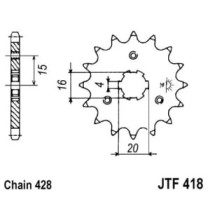 Pinion lant JT ZĘBATKI