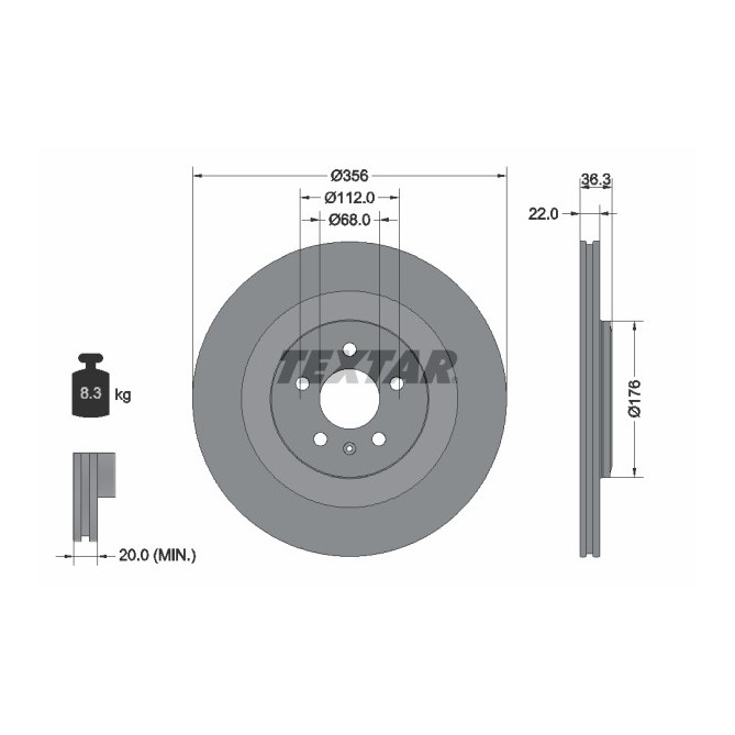 Disc frana TEXTAR