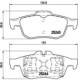 Set placute frana ceramica BREMBO RENAULT LATITUDE 1.5D-3.0D 07.10- Spate Inaltime 51mm Latime 123mm Grosime 16mm