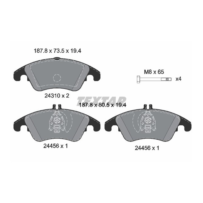 Set placute frana,frana disc TEXTAR